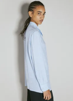 Logo Jacquard Silk Shirt></noscript>Prada Discount