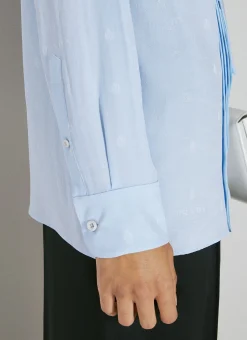 Logo Jacquard Silk Shirt></noscript>Prada Discount