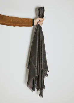 Men Saint Laurent Scarves^Logo Jacquard Square Scarf