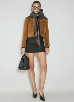 Men Saint Laurent Scarves^Logo Jacquard Square Scarf