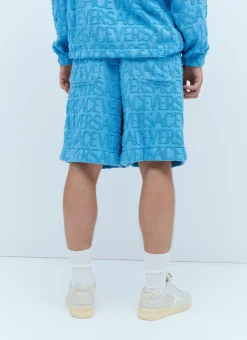 Men Versace Shorts^Logo Jacquard Towel Shorts