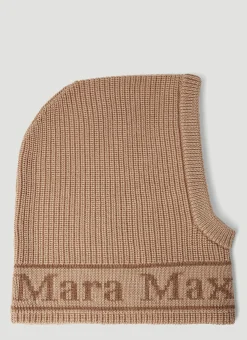Men Max Mara Hats^Logo Jacquard Wool Balaclava