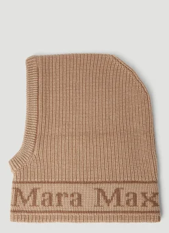 Men Max Mara Hats^Logo Jacquard Wool Balaclava