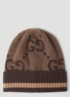Men Gucci Hats^Logo Knit Beanie Hat