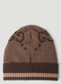 Men Gucci Hats^Logo Knit Beanie Hat