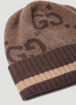 Men Gucci Hats^Logo Knit Beanie Hat