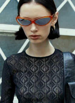 Logo Mesh Jacquard Top></noscript>Marine Serre Discount