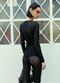 Logo Mesh Jacquard Top></noscript>Marine Serre Discount