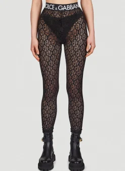Logo Mesh Leggings>Dolce & Gabbana Discount