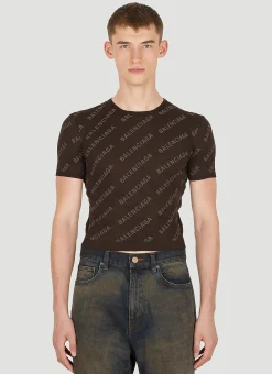 Men Balenciaga Tops^Logo Motif Cropped Top