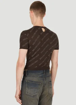Men Balenciaga Tops^Logo Motif Cropped Top