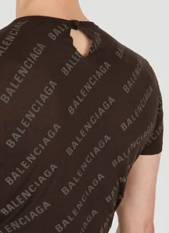 Men Balenciaga Tops^Logo Motif Cropped Top