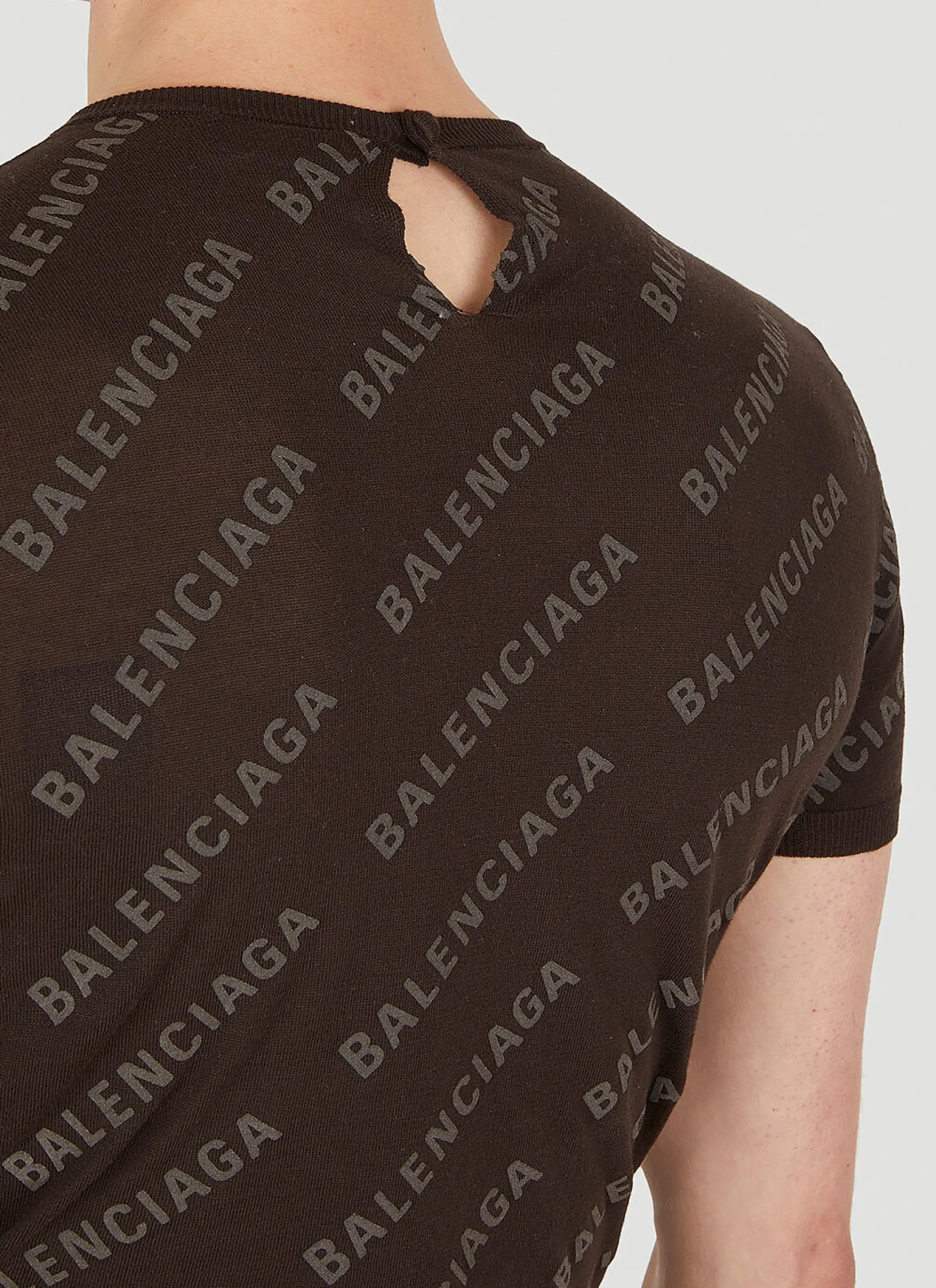 Men Balenciaga Tops^Logo Motif Cropped Top