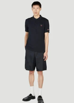 Men Raf Simons x Fred Perry Polo Shirts^Logo Motif Polo Top