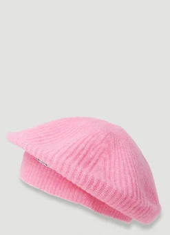 Men GANNI Hats^Logo Patch Beret