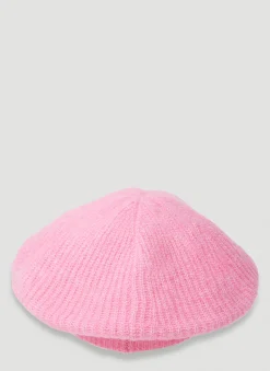 Men GANNI Hats^Logo Patch Beret