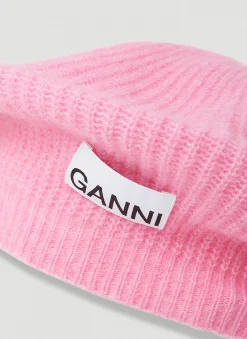 Men GANNI Hats^Logo Patch Beret