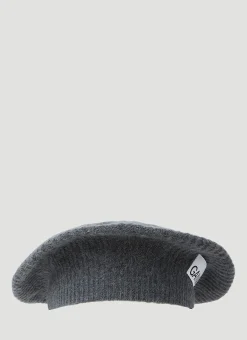 Men GANNI Hats^Logo Patch Beret