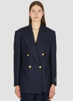 Logo Patch Double Breasted Blazer>Gucci Sale