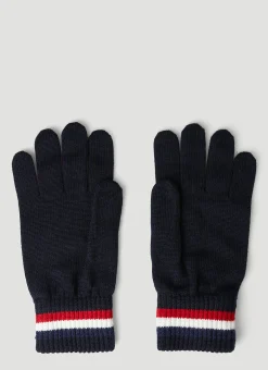 Men Moncler Gloves^Logo Patch Gloves