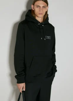 Men Balmain Sweatshirts^Logo Patch Hooded Sweatshirt