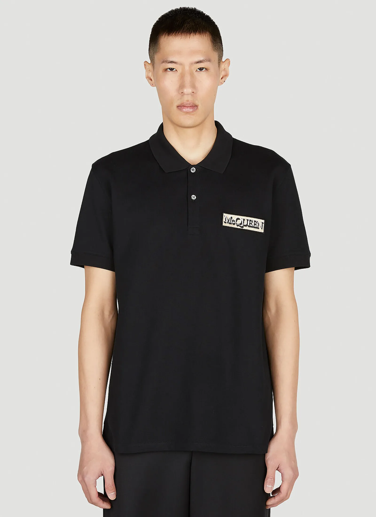 Men Alexander McQueen Polo Shirts^Logo Patch Polo Shirt