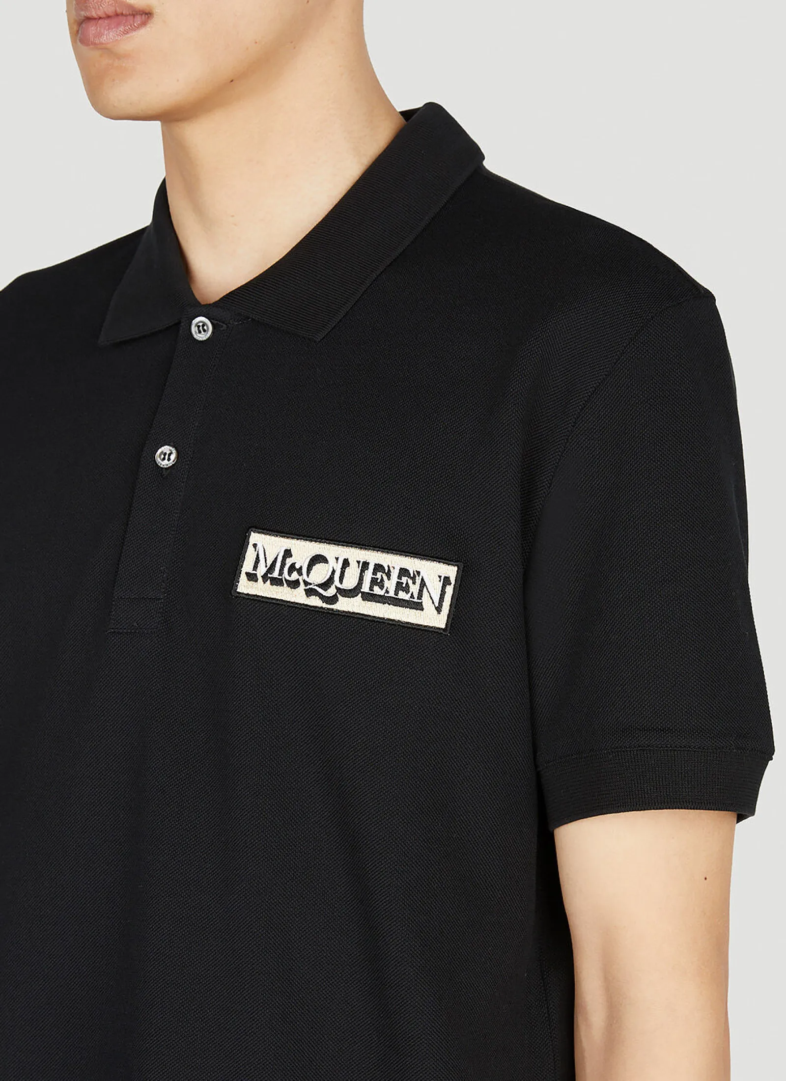 Men Alexander McQueen Polo Shirts^Logo Patch Polo Shirt
