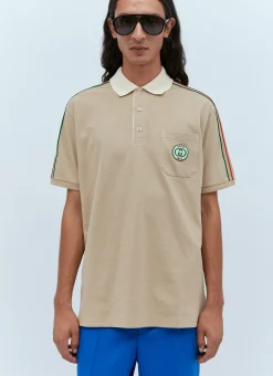 Men Gucci Polo Shirts^Logo Patch Polo Shirt