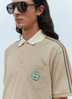 Men Gucci Polo Shirts^Logo Patch Polo Shirt