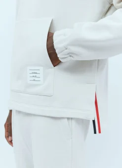 Men Thom Browne Sweatshirts^Logo Patch Quarter Zip-Up Sweatershirt