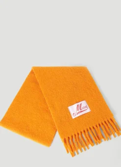 Men Marni Scarves^Logo Patch Scarf