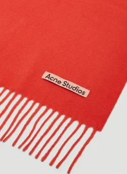 Men Acne Studios Scarves^Logo Patch Scarf