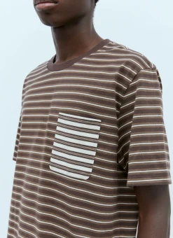 Men Thom Browne T-Shirts^Logo Patch Stripe T-Shirt
