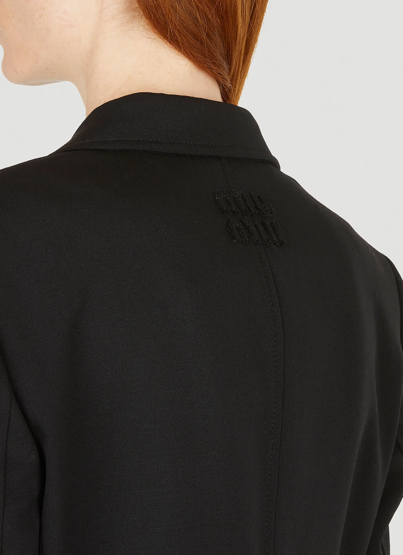 Logo Patch Suit Blazer>Miu Miu New