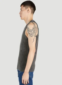 Men Diesel Tops^Logo Patch Tank Top
