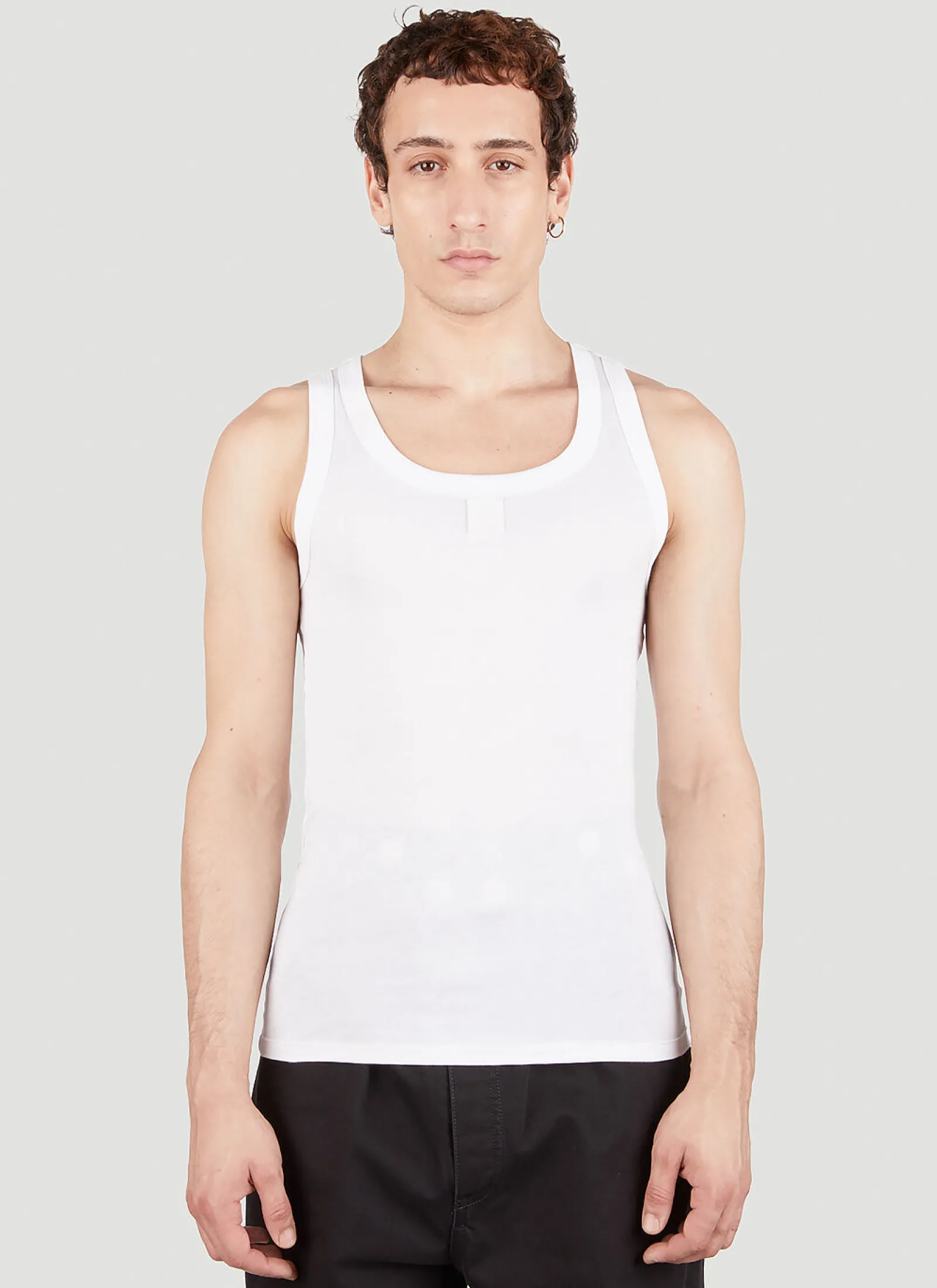 Men Raf Simons Tops^Logo Patch Tank Top