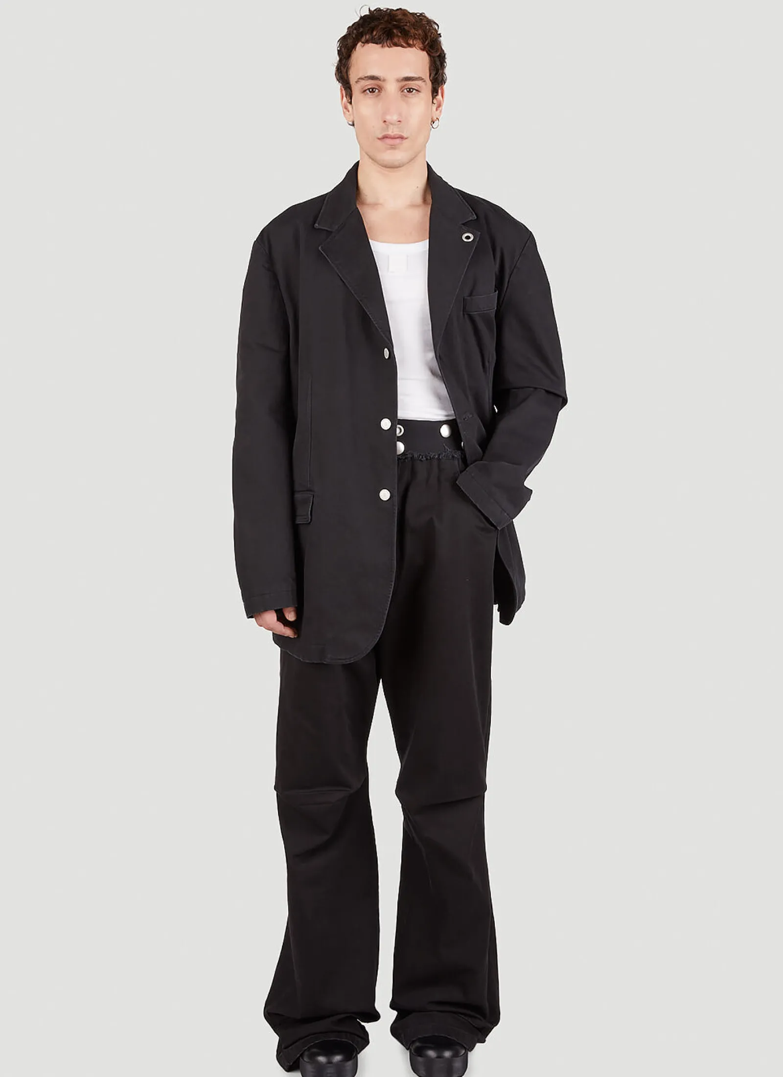 Men Raf Simons Tops^Logo Patch Tank Top