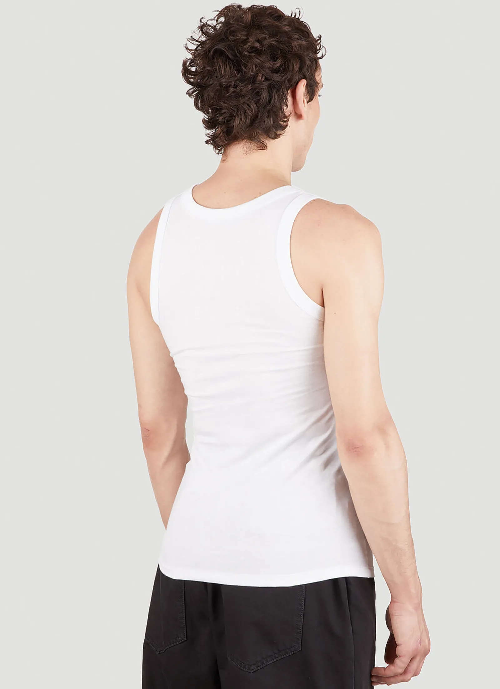 Men Raf Simons Tops^Logo Patch Tank Top