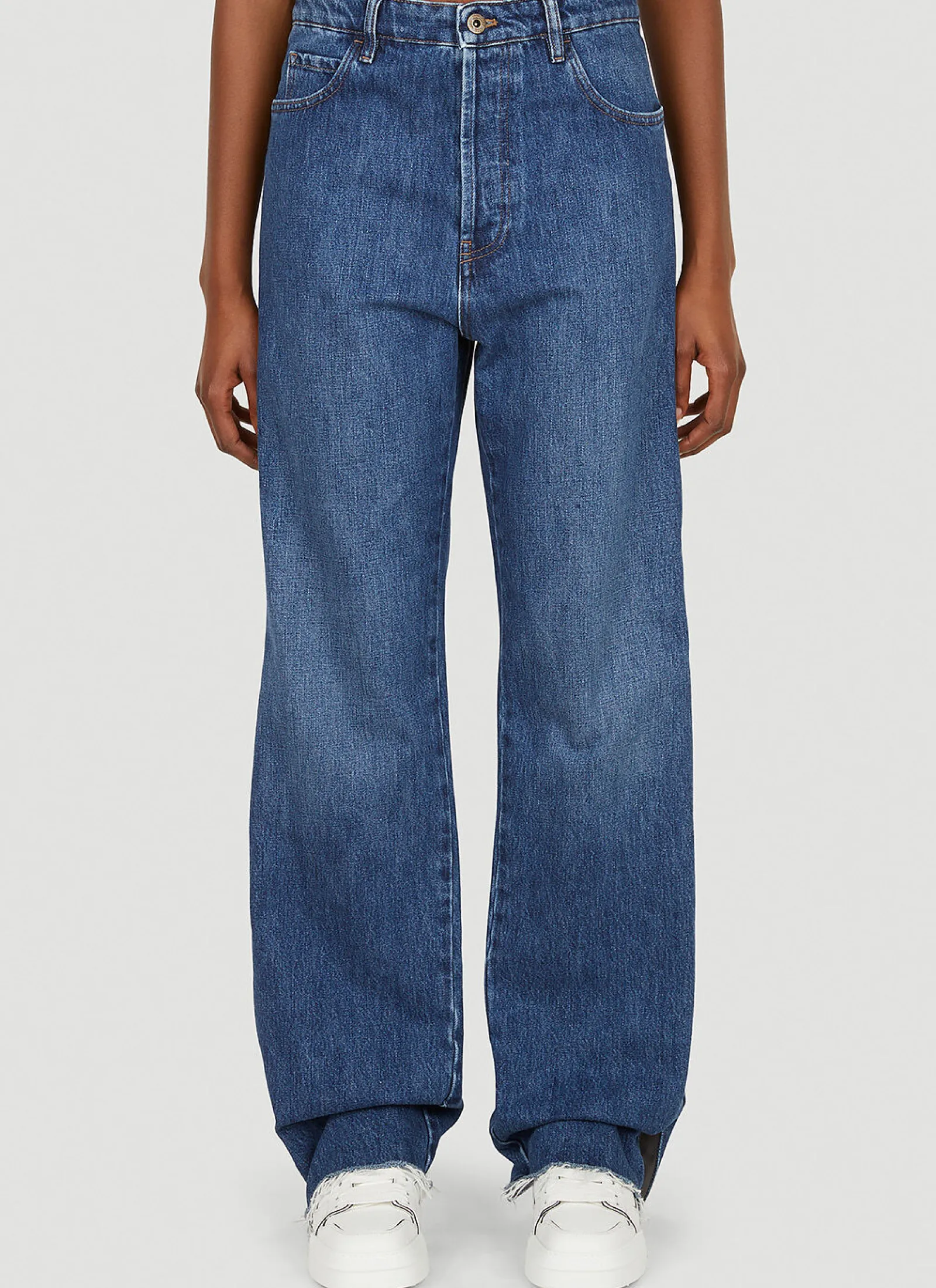 Logo Patch Wide Leg Jeans>Miu Miu Best