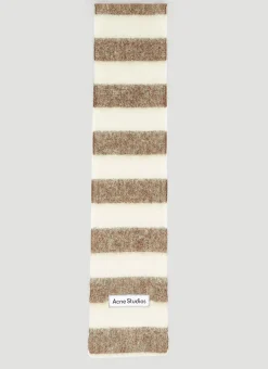 Men Acne Studios Scarves^Logo Patch Wool Scarf