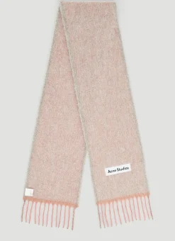 Men Acne Studios Scarves^Logo Patch Wool Scarf