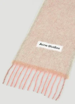 Men Acne Studios Scarves^Logo Patch Wool Scarf