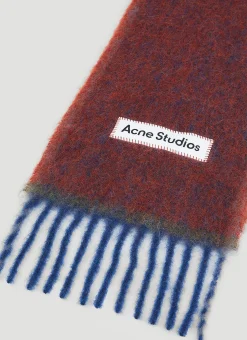 Men Acne Studios Scarves^Logo Patch Wool Scarf
