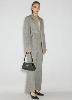 Logo Plaque Baguette Shoulder Bag><noscript><img width=