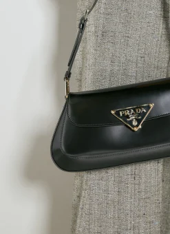 Logo Plaque Baguette Shoulder Bag><noscript><img width=