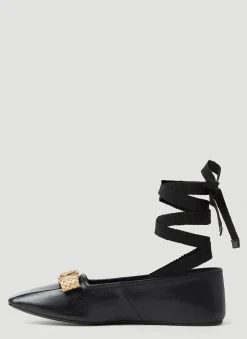 Logo Plaque Ballet Flats><noscript><img width=