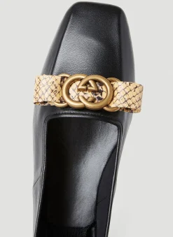 Logo Plaque Ballet Flats><noscript><img width=