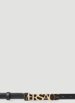 Men Versace Belts^Logo Plaque Belt