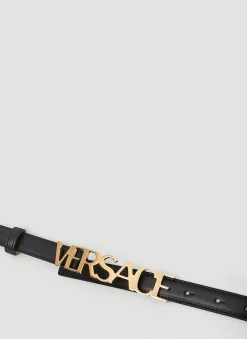 Men Versace Belts^Logo Plaque Belt