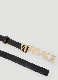 Men Versace Belts^Logo Plaque Belt